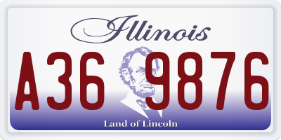 IL license plate A369876