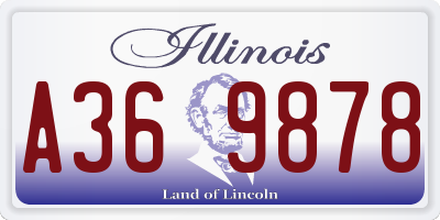 IL license plate A369878