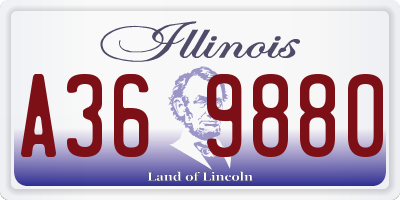 IL license plate A369880