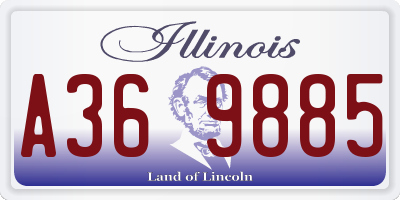 IL license plate A369885