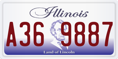 IL license plate A369887