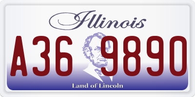 IL license plate A369890