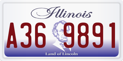 IL license plate A369891
