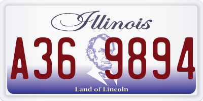 IL license plate A369894
