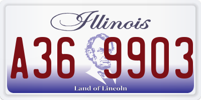 IL license plate A369903