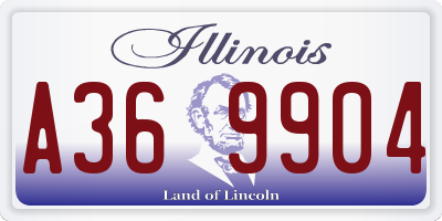 IL license plate A369904