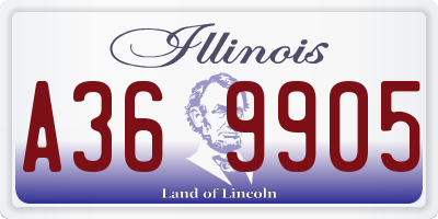 IL license plate A369905