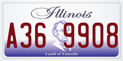 IL license plate A369908