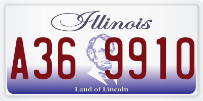 IL license plate A369910