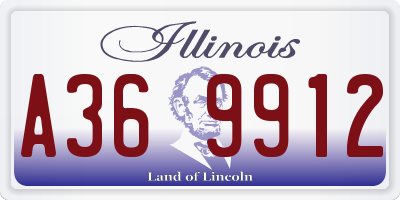 IL license plate A369912