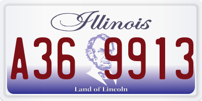 IL license plate A369913