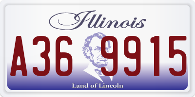 IL license plate A369915
