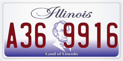 IL license plate A369916