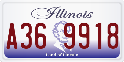 IL license plate A369918