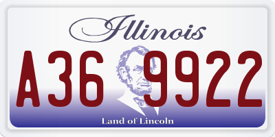 IL license plate A369922