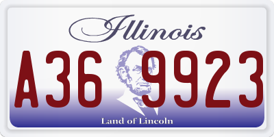 IL license plate A369923