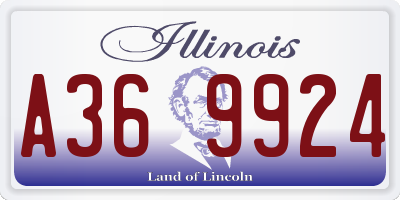 IL license plate A369924