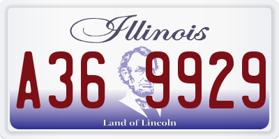 IL license plate A369929