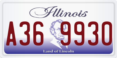 IL license plate A369930