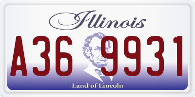 IL license plate A369931