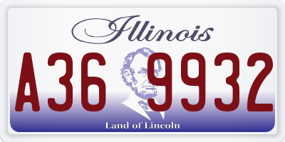 IL license plate A369932