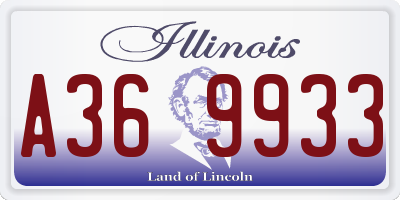 IL license plate A369933