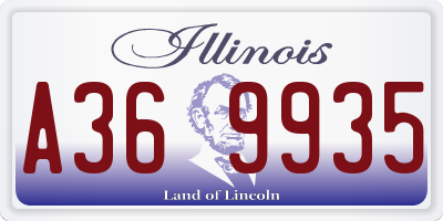 IL license plate A369935