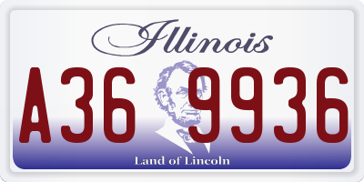 IL license plate A369936
