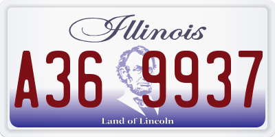 IL license plate A369937