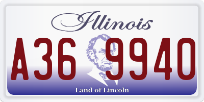 IL license plate A369940