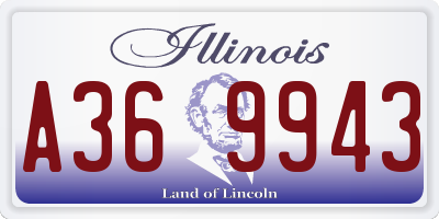 IL license plate A369943