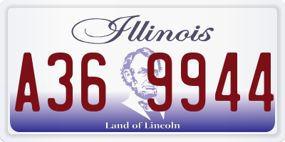 IL license plate A369944