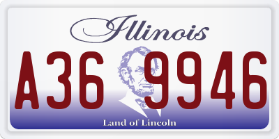 IL license plate A369946
