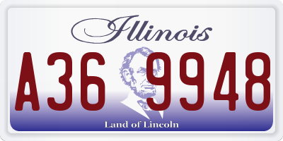 IL license plate A369948
