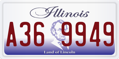 IL license plate A369949