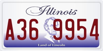 IL license plate A369954
