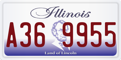 IL license plate A369955