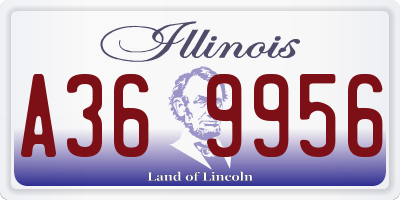 IL license plate A369956
