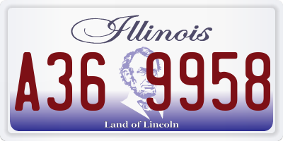 IL license plate A369958