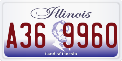 IL license plate A369960