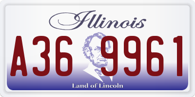 IL license plate A369961