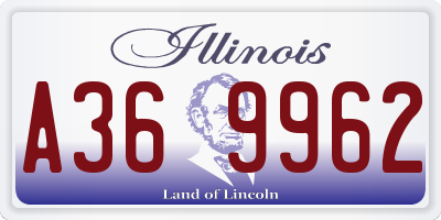 IL license plate A369962