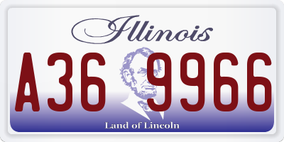 IL license plate A369966