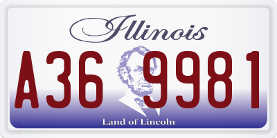 IL license plate A369981