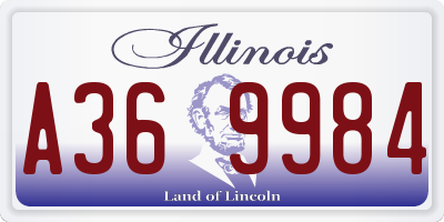 IL license plate A369984