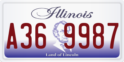 IL license plate A369987