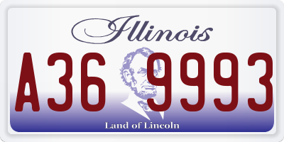 IL license plate A369993