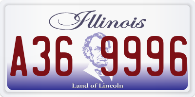 IL license plate A369996