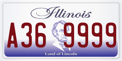 IL license plate A369999