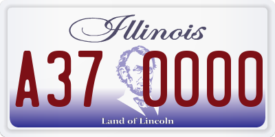 IL license plate A370000